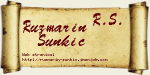 Ruzmarin Šunkić vizit kartica